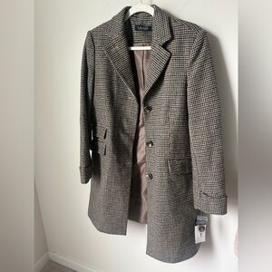 Ralph Lauren Black and White Houndstooth Blazer Jacket